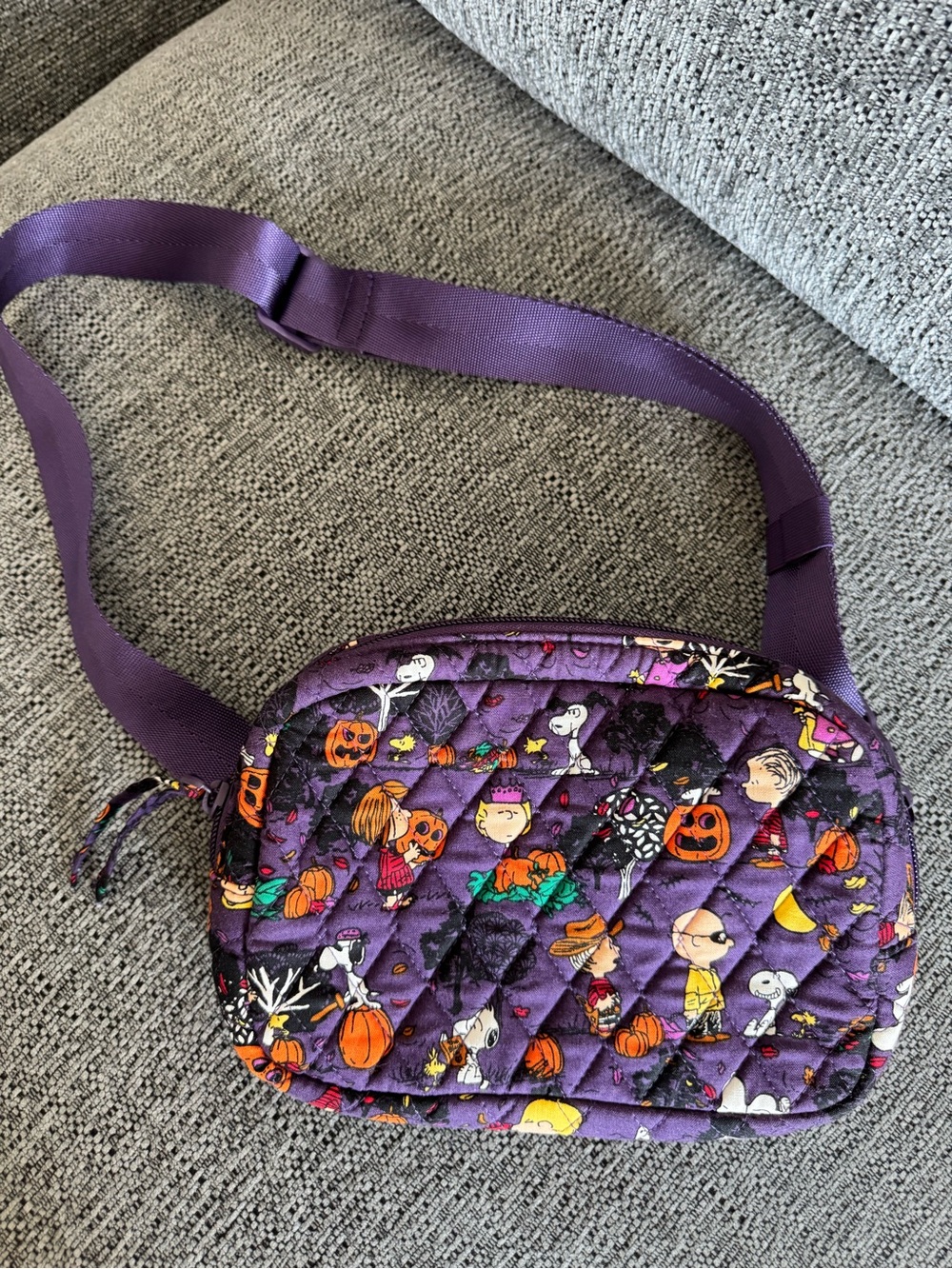 Vera Bradley Purple Quilted Halloween waist bag - Picture 3 of 5